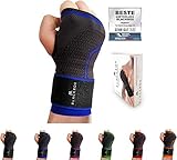 [page_title]-BLACKROX Handgelenk Bandage Fitness V2, für Frauen u. Männer, rechte oder Linke Hand, Handgelenkstütze, stabilisiert Handgelenkschoner, Wrist Wraps, Handgelenkbandage One Size (Blau)