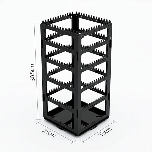 Image of CLAPONE 360 Rotating Earrings Stand Jewelry Display Organiser /Earrings organiser /Jewellery towers /jewellery stands /earring organizer box /chain organiser (Black Earring Stand, 1 Pcs)