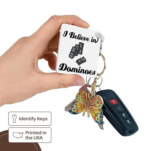 Llavero con diseño de dominó 3dRose miniatura 3