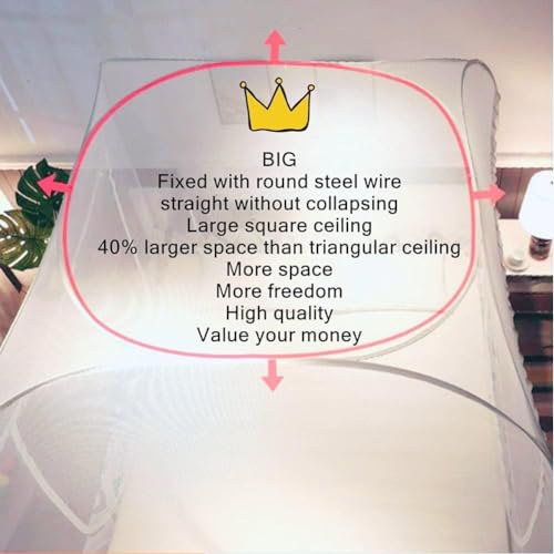 Sobeta Luxus Moskitonetz Doppelbett für Bett und Reise, Mückennetz Outdoor inkl. Montagematerial, Mosquito Netz, Fliegennetz, einfache Anbringung, Tragetasche, Keine Chemikalien