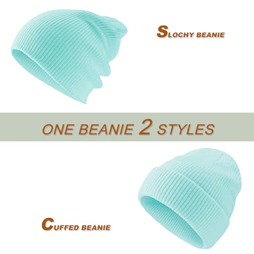 Image of Rosoz Unisex Beanie Winter Knitted Skull Cuffed Soft Warm Hat for Men /Women Slouchy Ski Watch Cap