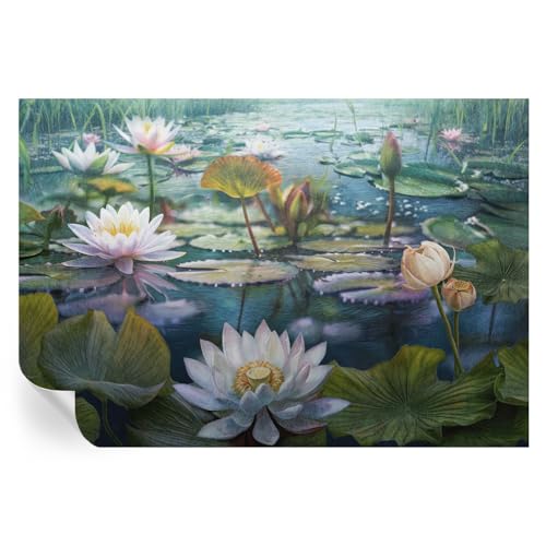 Cubiertas de pared autoadhesivas de flores para tapar imperfecciones de salón 2