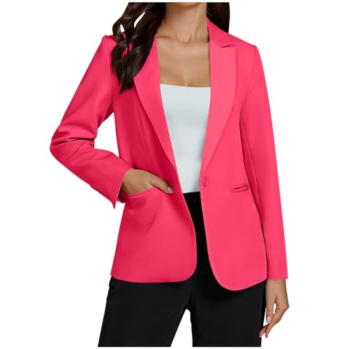 Blazers for Women Office Professional Blazer Notch Collar Blazer Lightweight Open Front Cardigan with Pockets