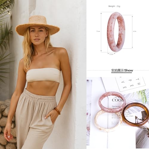 7 Pcs Colorful Acrylic Resin Bracelets Set Irregular Geometric And Round Bangles Colorful Acrylic Square Cuff Wristbands for Women2