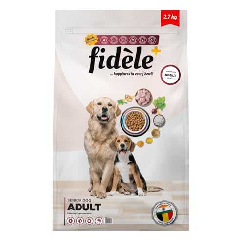 Image of Fidele+ Senior Dog Food | 2.7kg | Real Chicken with Turmeric & Coconut Oil | Joint Support | Easy Digestion | Strong Immunity | No Wheat & Soy