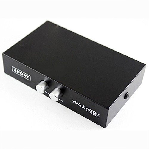 Image of Storin 2 Port Manual VGA Splitter -for two PC to share one monitor and speaker system - 1 Year Warranty.