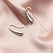 925 Sterling Silver Simple Water Drop Earrings for Women Teardrop Dangle Earrings Lighweight Jewelry