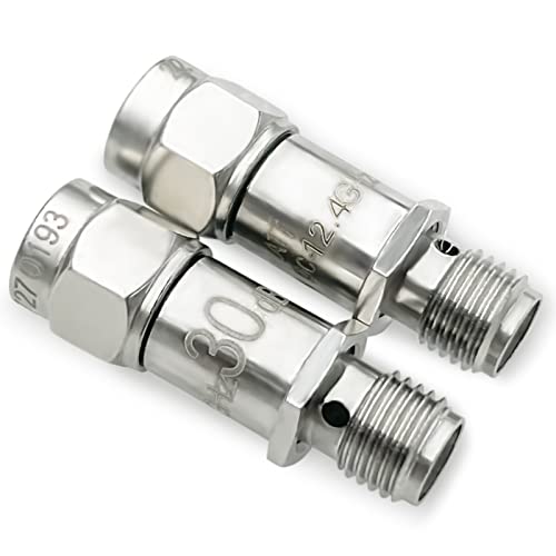Conector SMA macho a SMA hembra 2W 18GHz 30dB pack 2 miniatura 1