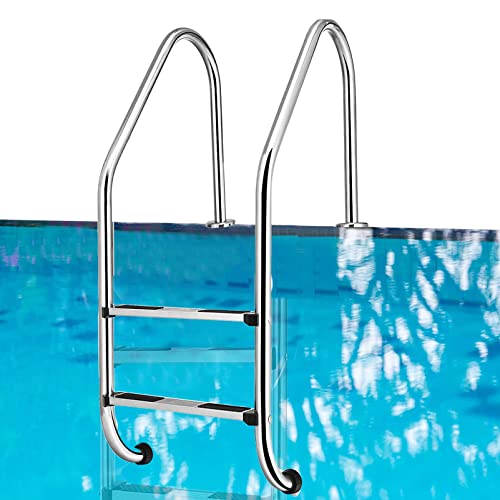 Escalera para piscina acero inoxidable 2 pasos antideslizante miniatura 1