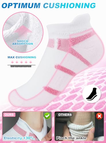 Image of Trusiel Women Ankle Compression Athletic Running Socks No Show Low Cut 5 Pairs