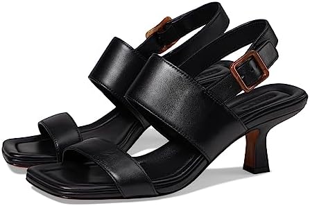 Vince Womens Cira Slingback Square Toe Sandals Black Leather 8 M | Image 3