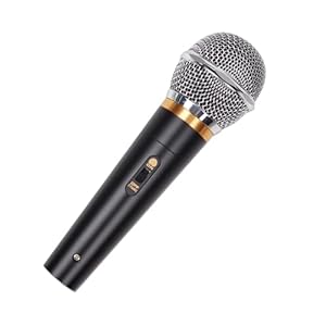 Dynamic Vocal Microphone for Karaoke Speaker,Wired Handheld Mic with On and Off Switch and 13ft Detachable Cable