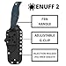 Spyderco Enuff 2 Compact Fixed Knife - K390 Steel Blade with FRN Handle, Polymer Sheath, SpyderEdge - FB31SBL2K390