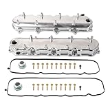 BATONECO Cast Aluminum Valve Covers w/Coil Mounts Compatible with GM LT GEN V LT1 LT4 L83 L86 5.3 5.3L 6.2 6.2L, Polished