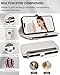 Stylivolve Crossbody Wallet Case for iPhone 13 Pro Max with Mirror, Wrist Strap, Zipper Purse Magnetic Flip RFID Blocking Card Holder, Wireless Charging, PU Leather Shockproof 6.7