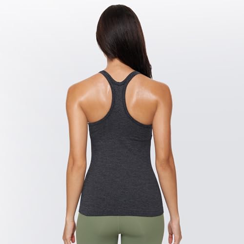 Image of sphinx cat Yoga Racerback Tank Top for Women with Built in Bra,Women's Padded Sports Bra Fitness Workout Running Shirts