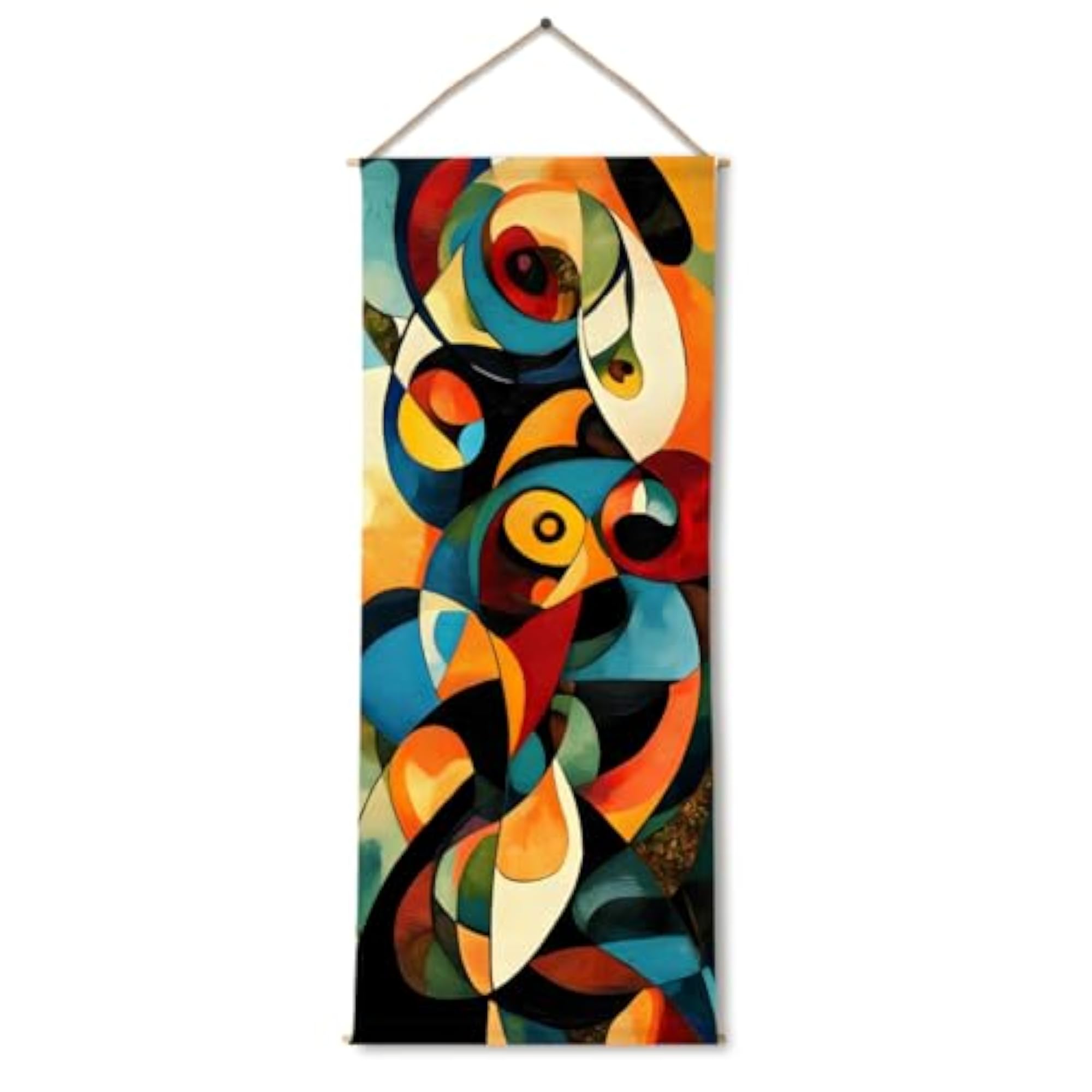Abstract Geometric Tapestry Wall Hanging