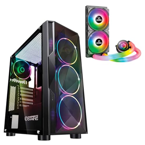 Boîtier PC Gamer EMPIRE GAMING Diamond avec Watercooling AIO 240mm et 4 ventilateurs ARGB