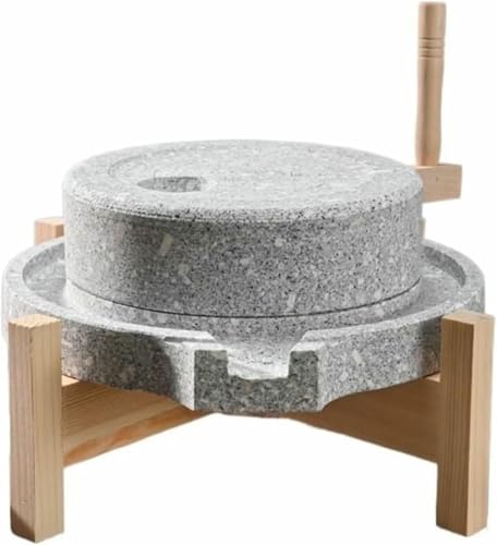 Artisan Handmade: granitowy młynek do żywności, młynek do suchych i mokrych produktów spożywczych, orzechów, kukurydzy i sosów, idealny do gotowania i gotowania