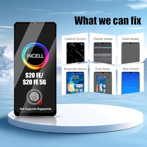 Écran pour Samsung S20 FE avec châssis noir de remplacement complet - 5