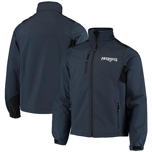 Image of dunbrooke Men's Navy Chicago Bears Softshell Fleece Full-Zip Jacket