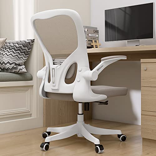 Image of Ergonomic Office Desk Chair, 90-125 Tilt Back Home Desk Chair with 360 Swivel & Mute Wheels, High Back Mesh Computer Chair for Adults with Lumbar Support, 330 LBS Capacity(01Khaki)