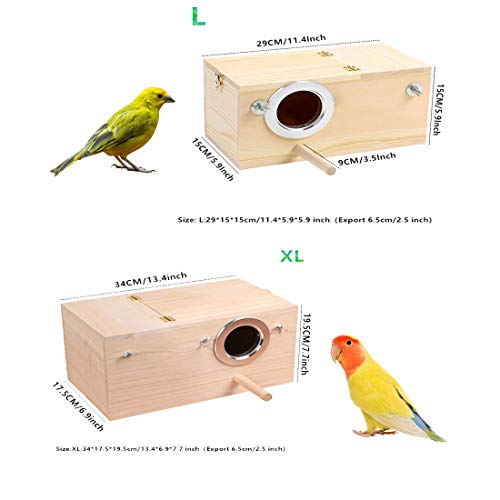 Kathson Parakeet Nest Box Budgie Nesting House Cockatiel Breeding Parrots Mating Box For Lovebirds Large And Medium-Sized Birds thumb #6