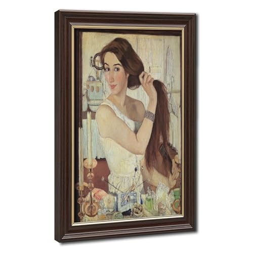 Impression sur toile autoportrait Zinaida Serebriakova 30x45 cm pour la décoration murale du salon