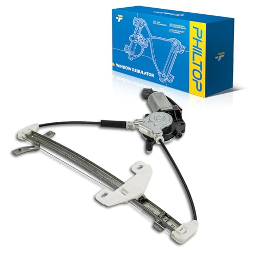 Image of PHILTOP Rear Right Passenger Side Power Window Regulator and Motor Assembly Compatible with 2003-2007 Honda Accord Replaces 748-045,2 Pins