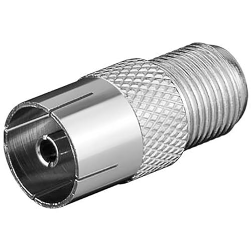 VIVANCO F Kurzadapter, Koaxial Buchse, F Buchse zu Koaxial Buchse, Adapter
