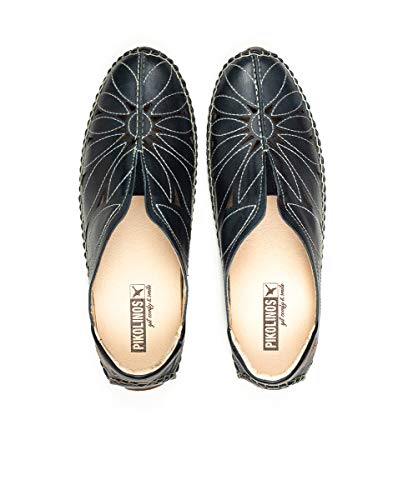Image of PIKOLINOS Jerez 578-7399 Women's Slip-On Moccasins - Premium Calfskin Leather - Removable Cushioned Insole, Elastic Fit, Lightweight Everyday Comfort and Support