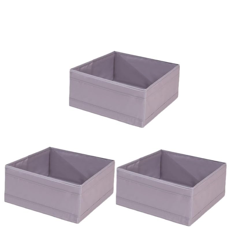 TUOYDJA Organizador Armario,Korganizador Cajones Organizador de Ropa Plegable con Compartimentos, Ideal for el hogar, Ropa Interior, Vaqueros, Calcetines y armarios.(3PCS Large Gray)