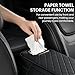 DEPOTA Car Armrest Cushion Arm Rest Cover for Car Leather Car Center Console Cover with 2 Storage Pockets, Armrest Cover for Car Armrest Seat Box Cover Protector (Black)