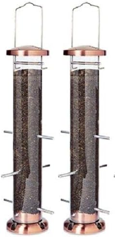 Audubon 2 Pcs of Woodlink NATUBE5 6 Port Nyjer Thistle Finch Tube Bird Feeder