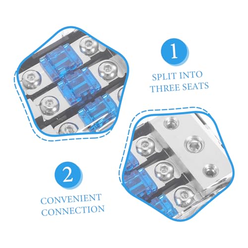Bloque de distribución de audio para coche Alipis con 3 vías de plástico y hierro 3