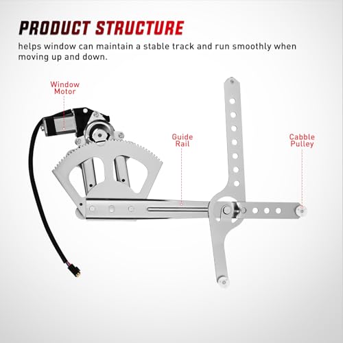 Image of Nilight 741-654 Window Regulator /Motor Front Passenger Side Compatible with 1988-2002 Chevrolet Blazer C1500 C2500 C3500 K1500 K2500 K3500 Tahoe GMC Yukon 1996 1997 1998 1999 2000 2001 2002