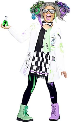 HalloCostume Compatible with Girls Mad Scientist Costume, Halloween Costumes for Girls X-Large