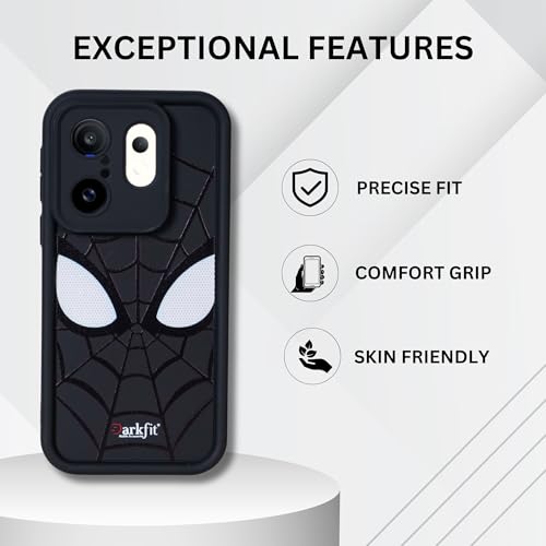 Image of DARKFIT Back Case Cover Compatible for Vivo X200 FE | Silicone Case | Camera & Body Protection| Shock Proof | for Vivo X200 FE | Color Black