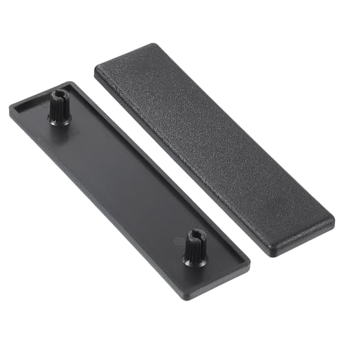 Image of uxcell 6Pcs Extruded End Cap Nylon, 80x20mm T-Slot Aluminum Profile 2080 European Standard End Cap Extrusion Plug for Trolley, Fish Tank Rack, Storage Rack, Black