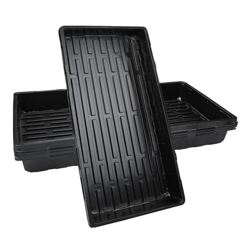 Mengxin 5 Pièces 54 x 28 cm Plateau Semises Potager Bac Germination Semises Plateaux de Culture en Plastique Plateau de Semenceses pour Hydroponique en Serre...