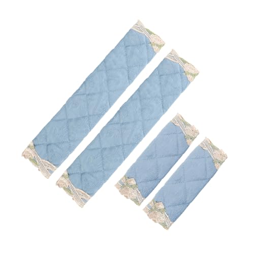LOLIPPYY 4 piezas Protector de Manijas para Nevera y Horno Funda Acolchada Resistente de Azul Cubre Tiradores de Electrodomésticos para Cocina Fácil Limpieza y Seguro