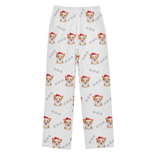 Christmas Corgi Dog Hat Boys Pants for Kids Jogger Pants with Pockets S-XL - Main Image