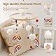 Herfair Mobiles Baby, Regenbogen Babybett Hölz Windspiele mit Bäll, Baby Mobile, Anhänger Babyzimmer Deko, Neugeborene Geschenk für Jungen Mädchen (Rot)