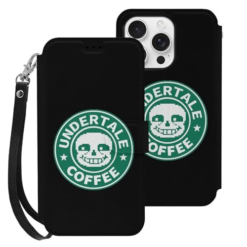 iPhone 16 Pro用 ケース 手帳型 アンダーテール コーヒー サンズ Iphone16用カバー アイフォン16 用 ケース スマホケース おしゃれ 人気 財布型 PUレザー 携帯カバー カード収納 スタンド機能