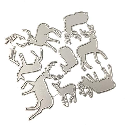catyrre Scrapbooking Matrices de Coupe, cerf de Noël en métal découpes Die gabarit de gaufrage pour Bricolage Album Papier Cartes Faisant Art Craft décoration Fournitures Cover