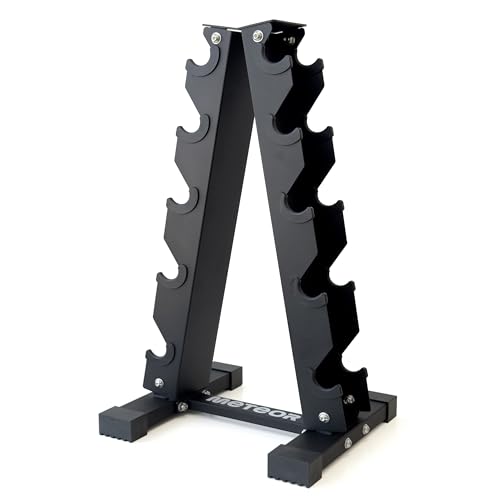 sports dumbbell set with rack