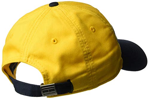 Tommy Hilfiger Men's Dad Hat Avery Baseball Cap, Golden Glow/Navy Blazer, One Size Us #TOP1