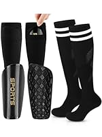 VZV Schienbeinschoner Kinder Fussball, Stutzen Kinder Fußball mit Antirutsch-Bündchen zum Einstecken Schienbeinschoner Fußball Herren Schwarz M