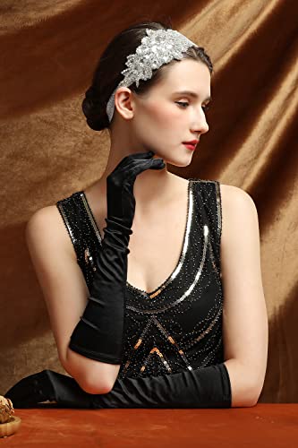 Comott Rhinestone Headband 1920S Great Gatsby Vintage Headpiece Flapper Headband Bride Wedding Hair Accessories For Women #TOP3