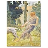 Edward Robert Hughes Art Prints - The Transformation of Callisto poster, Famous Oil Painting Reproduction Art Prints, Aesthetic Canvas Wall Art for Home Office Wall Decor Unframed (12x16in/30x40cm)